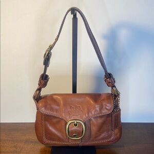 Coach Y2K Bleecker Legacy Tattersall 11427 Brown Leather Flap Shoulder Bag